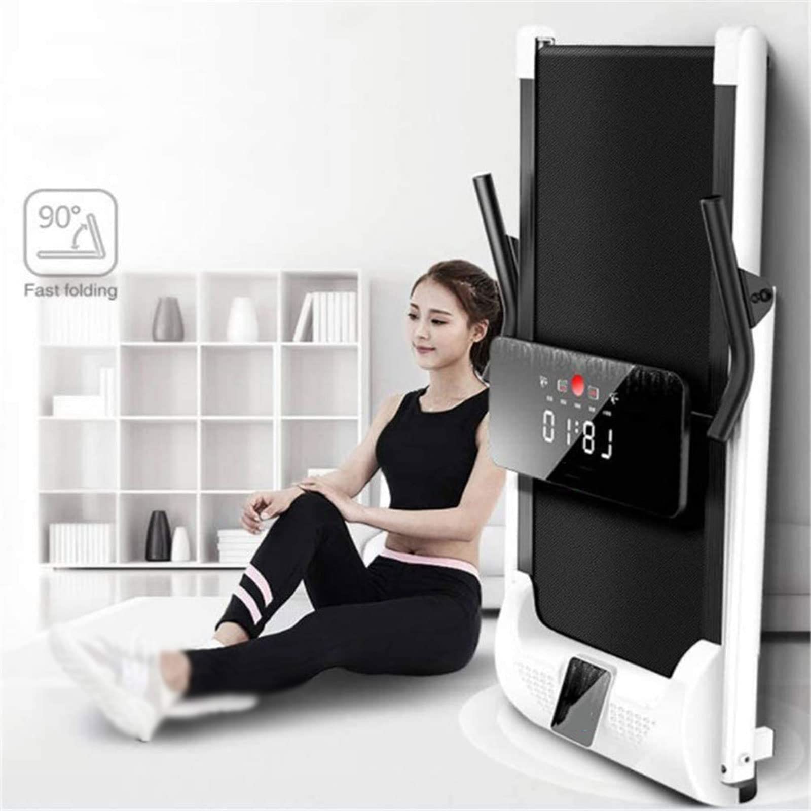 Amazon | トレッドミル、0.75馬力モーター、家庭用折りたたみ式電動ト